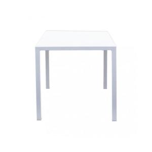 Table en métal blanc 70x70 cm, empilable