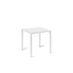 Table en métal blanc 80x80 cm, empilable