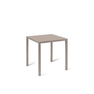 Table en métal gris tourterelle 70x70 cm, empilable