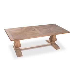 Table en pin de style monastère à chevrons 8 personnes