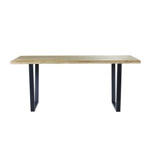Table en teck recyclé et métal 8 pers.