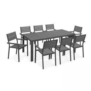 Table et chaises de jardin aluminium et polywood 8 places g…