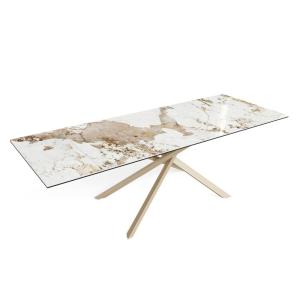 Table extensible 10 personnes pandora et pieds dorés