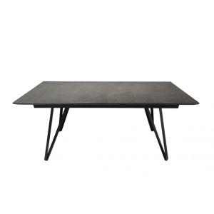 Table extensible 180 à 230 cm gris anthracite en céramique