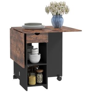 Table extensible 2 à 4 personnes panneau de particules brun…