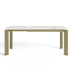 Table extensible 6-8 personnes céramique effet marbre blanc…