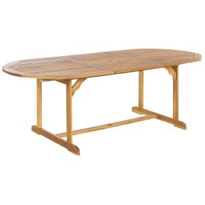 Table extensible 8 personnes en acacia bois clair
