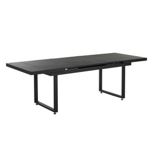 Table extensible 8 personnes en aluminium noir