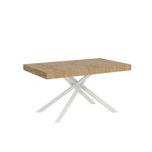 Table extensible 80x140/224 cm effet bois chêne nature