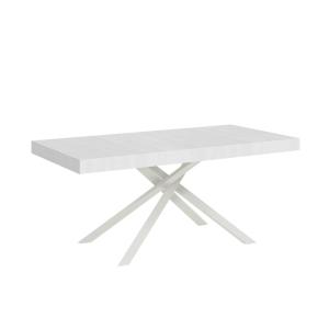 Table extensible 80x160/244 cm effet bois frêne blanc
