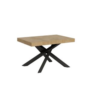 Table extensible 90x130/234 cm effet bois chêne nature