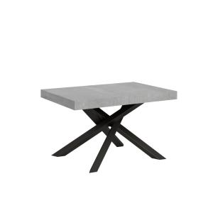 Table extensible 90x130/234 cm effet bois gris béton