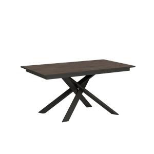 Table extensible 90x160/220 cm effet bois noyer