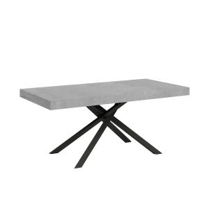 Table extensible 90x160/264 cm effet bois gris béton