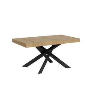 Table extensible 90x160/420 cm effet bois chêne nature