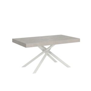 Table extensible 90x160/420 cm effet bois frêne blanc