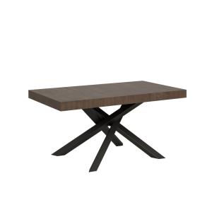 Table extensible 90x160/420 cm effet bois noyer