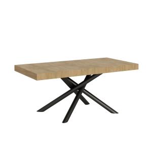 Table extensible 90x180/440 cm effet bois chêne nature