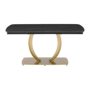 Table extensible céramique noir, doré
