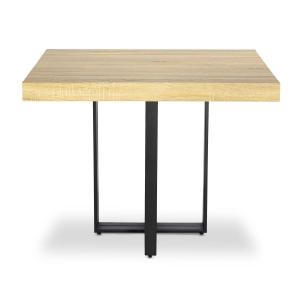 Table extensible chêne clair pieds noir