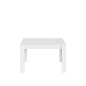 Table extensible effet bois 140/190x90 cm blanc brillant