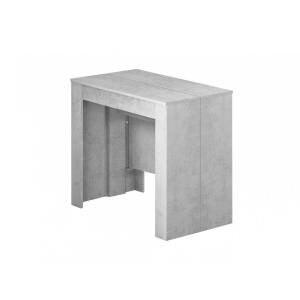 Table extensible effet bois-béton 51/237x90 cm