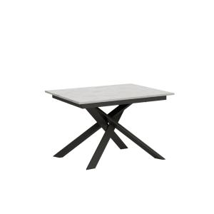 Table extensible  effet bois blanc 90x120/180 cm