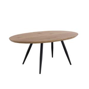 Table extensible effet bois finition chêne H75 x P93 x L160