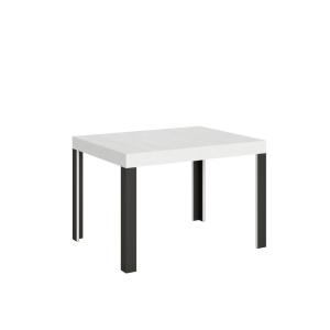 Table extensible effet bois frêne blanc 70X100/194 cm