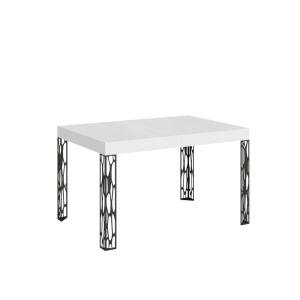 Table extensible effet bois frêne blanc 90x140/244 cm
