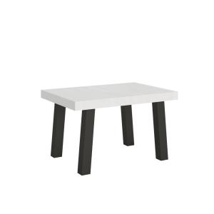 Table extensible effet bois frêne blanc 90x140/400 cm