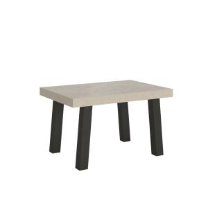 Table extensible effet bois gris cachemire 90x120/380 cm