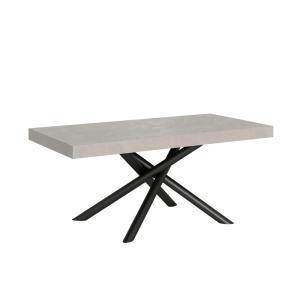 Table extensible effet bois gris cachemire 90x200/304 cm