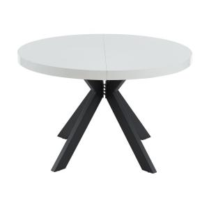 Table extensible effet bois noir, blanc
