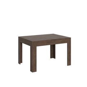 Table extensible effet bois noyer 90x120/180 cm