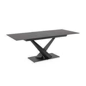 Table extensible en acier et grès cérame 160/200x90 cm