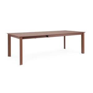 Table extensible en aluminium 160-240X100 rouge