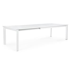Table extensible en aluminium 200-300x110 blanche