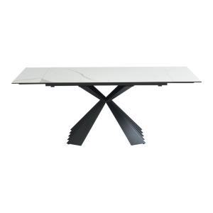 Table extensible marbre artificiel blanc