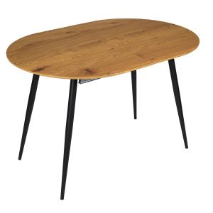 Table extensible ovale pour 4 à 6 personnes effet bois marr…