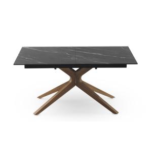 Table extensible pied en chêne et plateau en céramique  160…