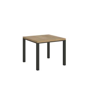 Table extensible portefeuille effet bois chêne nature 90x90…
