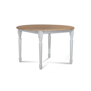 Table extensible ronde bois D115 avec 1 allonge et pieds to…