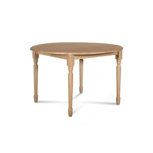 Table extensible ronde bois D115 avec 1 allonge et pieds to…