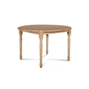Table extensible ronde bois D115 cm avec 1 allonge et Pieds…