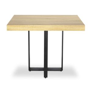 Table extensible teresa chêne clair pieds noir