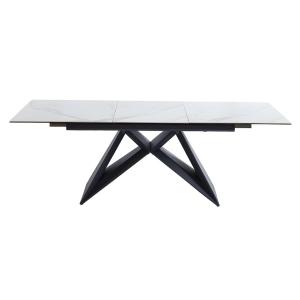 Table extensible verre noir, blanc