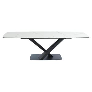 Table extensible verre trempé noir, blanc