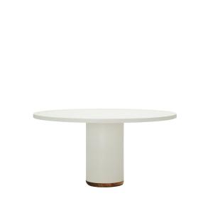 Table extérieure microciment blanc cassé 150 cm