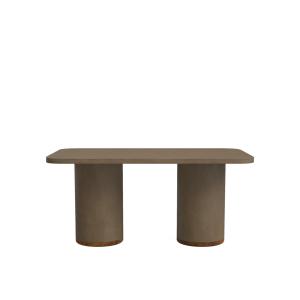 Table extérieure microciment couleur terre 160 cm